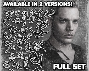 Temporary Tattoos | Realistic | Waterproof Fake Tattoo | Cosplay Accessory | Jace Runes | Halloween Costume |  Con Prop | 26 TATTOOS