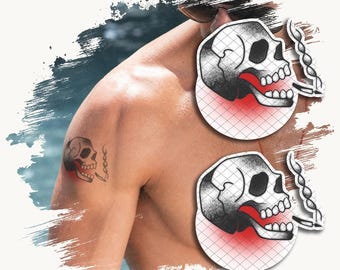 Temporary Tattoos | Realistic | Waterproof Fake Tattoo | Cosplay Accessory | Halloween Costume | Convention Prop | SET OF 2