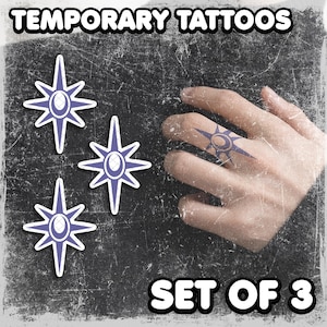 Itsuоmі / Tatuaggi temporanei / Realistici / Cosplay / Costume / Tatuaggi / Tatuaggi finti / Tatuaggi trasferibili / Halloween / SET DI 3