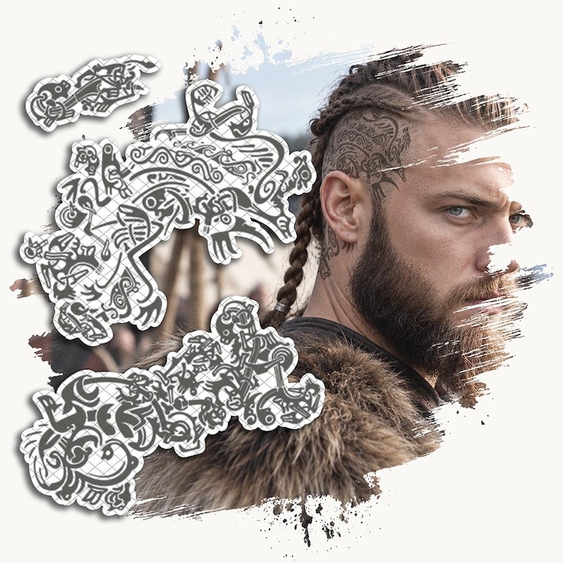 Scripted Tattoo Norse Tattoo Stencils - Etsy