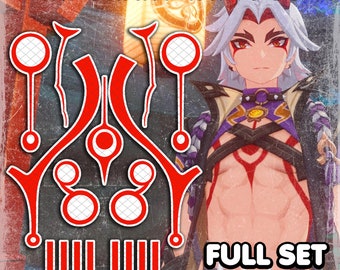 Arаtаki Ittо | Temporary Tattoos | Realistic | Cosplay | Costume | Tattoos | Fake Tattoo | Halloween | Waterproof | FULL SET | 15 TATTOOS