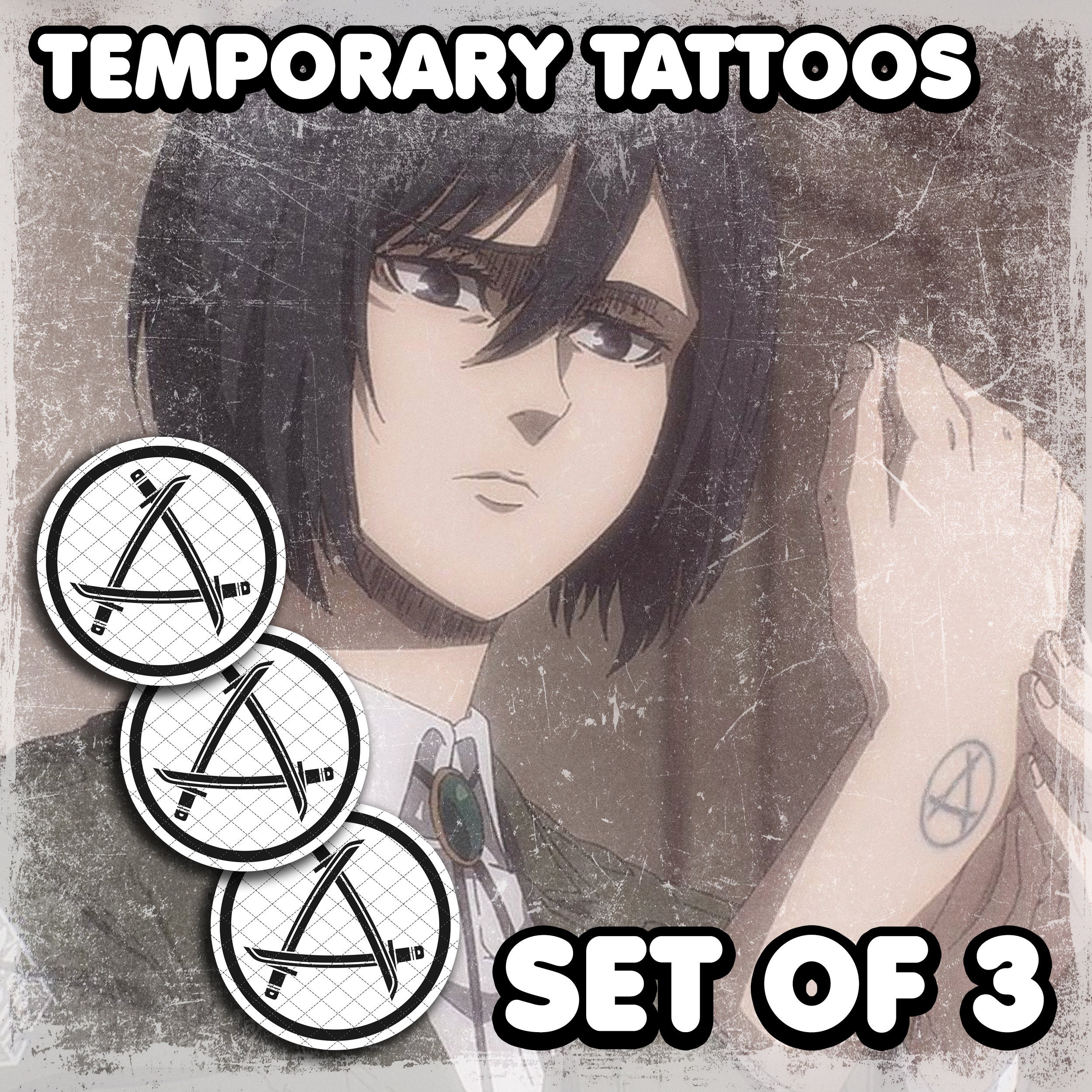  Trafalgar-Law Tattoo Anime Cosplay Temporary Tattoos