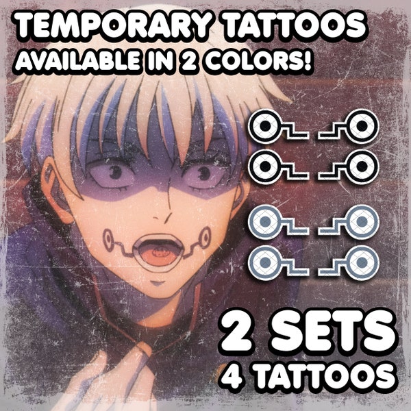 Togе | Temporary Tattoos | Realistic | Face Tattoos | Cosplay | Costume | Fake Tattoo | Halloween | Transfer Tattoo | 4 TATTOOS