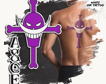 Tatuajes Temporales | Realistas | Tatuaje Falso Resistente al Agua | Cosplay | Disfraz Halloween | Ace ASCE | Whitebeard | SET COMPLETO