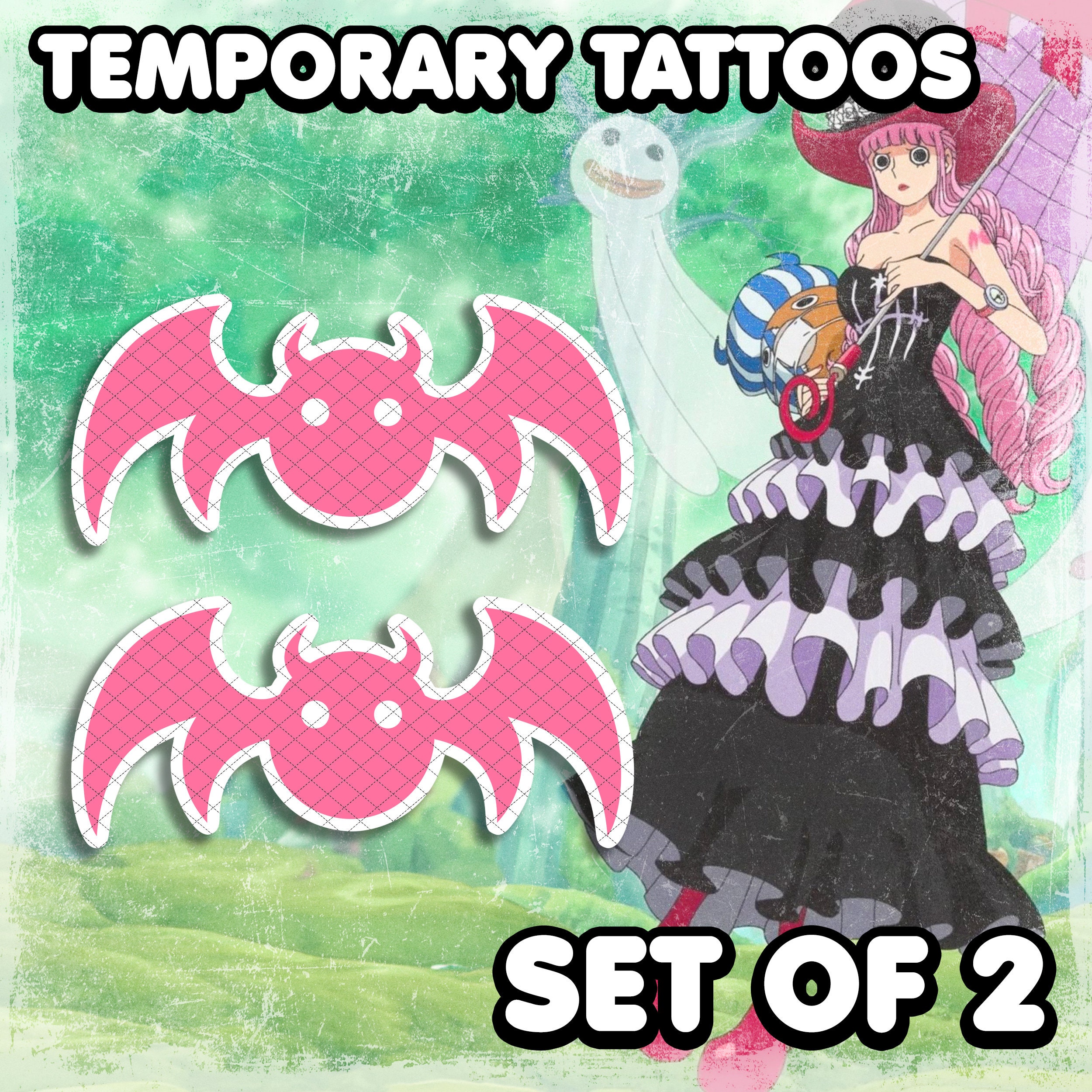  2 Pcs Nami tattoo cosplay Animation Cartoon logo tatoo tattoo  Sticker (Nami) : Beauty & Personal Care