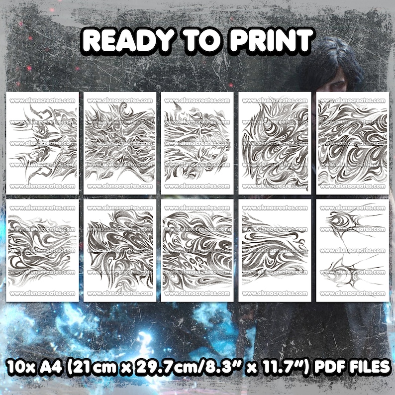 V | Digitala tatueringar | Helkroppstatueringar | Cosplay | Kostym | Fejktatuering | Halloween | FULL STORLEK bild 4