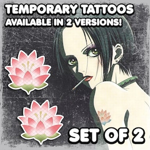 Nаna | Temporary Tattoos | Realistic | Cosplay | Costume | Lotus Tattoo | Fake Tattoo | Transfer Tattoo | Halloween | SET OF 2