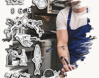 Temporäre Tattoos | Realistisch | Wasserfestes Fake-Tattoo | Cosplay-Accessoire | Carmy | Halloween-Kostüm | Requisite | KOMPLETTES SET