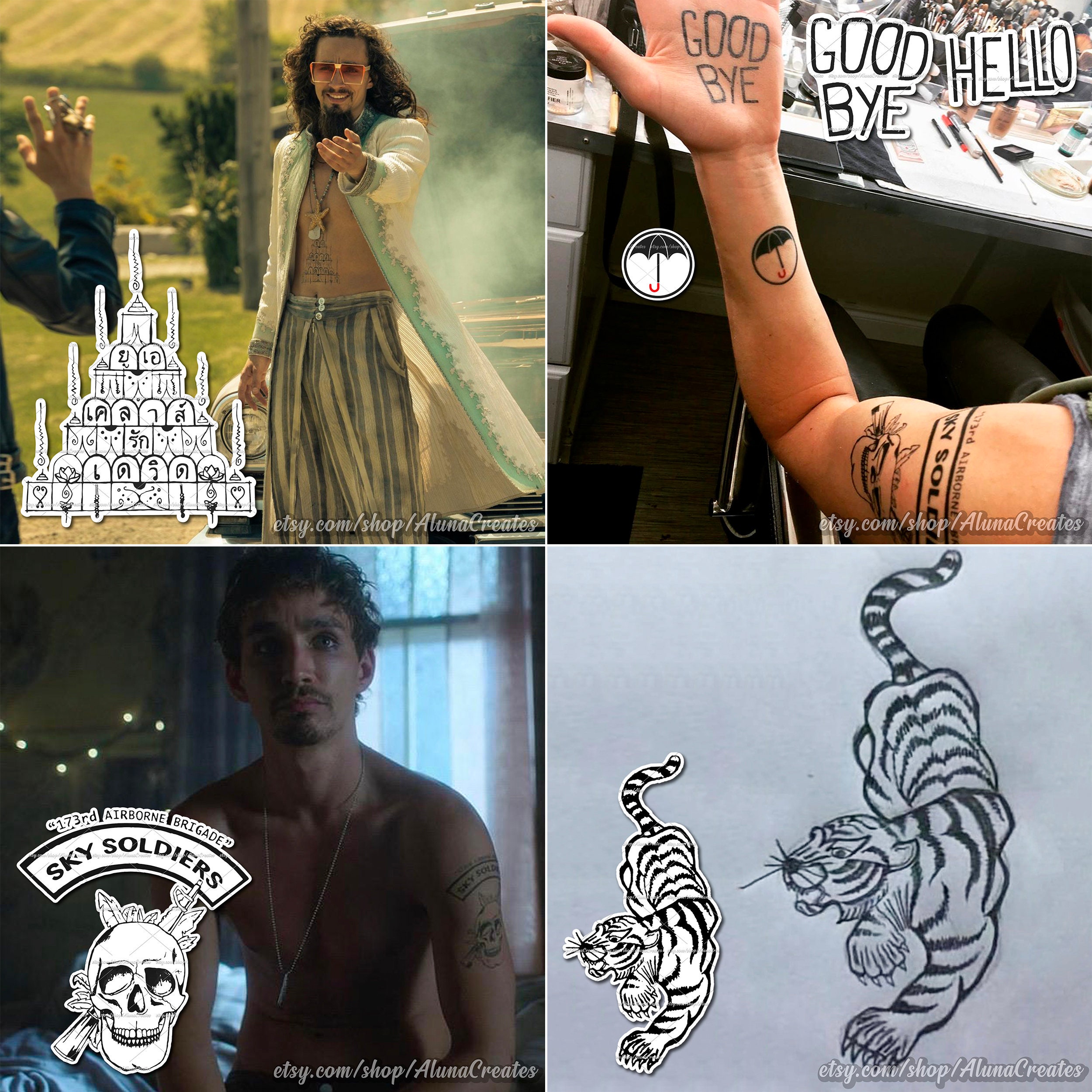 FULL SET The Umbrella Academy Klaus Hargreeves Temporary Etsy
