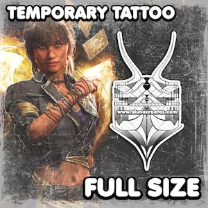 Tatuaggio temporaneo / Realistico / Tatuaggi finti impermeabili / Accessorio per cosplay / Costume di Halloween / Simbolo sul petto / Sciel / DIMENSIONI NATURALI