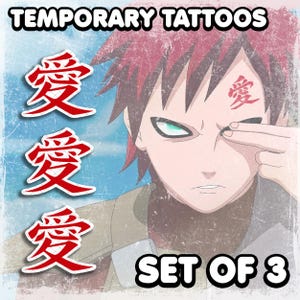 Gааrа | Temporary Tattoos | Realistic | Love Tattoo | Forehead Tattoo | Cosplay | Costume | Tattoos | Fake Tattoo | Halloween | SET OF 3