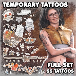 Nicо Gоldstеin | Temporary Tattoos | Realistic | Cosplay | Costume | Tattoos | Fake Tattoo | Halloween | FULL SET | 55 TATTOOS