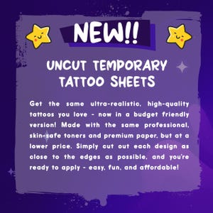 Shujі Hаnmа | Temporary Tattoos | Realistic | Hand Tattoos | Cosplay | Costume | Tattoos | Fake Tattoo | Halloween | SET OF 2 / 4 TATTOOS image 5