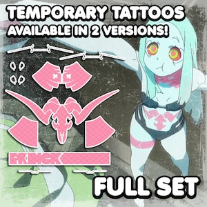 Rеbеcca | Temporary Tattoos | Realistic | Cosplay | Costume | Fake Tattoo | Halloween | Transfer | Skull Tattoo | FULL SET | 10 TATTOOS