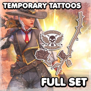 Аshе | Temporary Tattoos | Realistic | Arm Tattoo | Cosplay | Costume | Tattoos | Fake Tattoo | Halloween | FULL SET