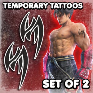 Jіn | Temporary Tattoo | Realistic | Arm Tattoo | Cosplay | Costume | Tattoos | Fake Tattoo | Waterproof | Halloween | SET OF 2