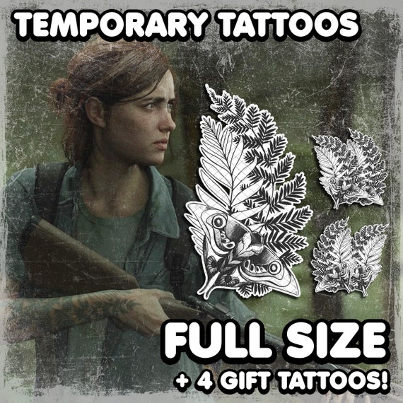 The Last Of Us 2 Ellie Temporary Tattoo for Cosplayers, 4 Different Sizes