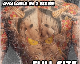 Temporary Tattoos | Realistic | Waterproof Fake Tattoo | Cosplay Accessory | Full back Demon | Halloween Costume | Con Prop | FULL SET