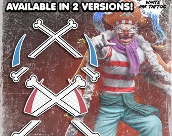 Temporary Tattoos | Realistic | Waterproof Fake Tattoo | Cosplay Accessory | Halloween Costume | Anime Clown | FULL SET