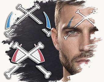 Temporary Tattoos | Realistic | Waterproof Fake Tattoo | Cosplay Accessory | Halloween Costume | Anime Clown | FULL SET