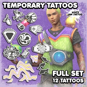 Gеkkо | Temporary Tattoos | Realistic | Cosplay | Costume | Fake Tattoo | Waterproof | Halloween | FULL SET | 12 TATTOOS