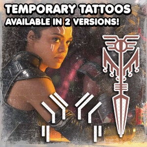 Walküre | Temporäre Tattoos | Realistisch | Unterarm Tattoo | Gesichtstattoos | Cosplay | Kostüm | Tattoo | Fake Tattoo | Wasserfest | Halloweens