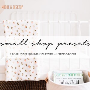 6 Kleine Shop Presets | Produktfotografie Lightroom Presets | Mobile Presets | Lightroom Filter | Etsy Shop Fotos | Fotografie