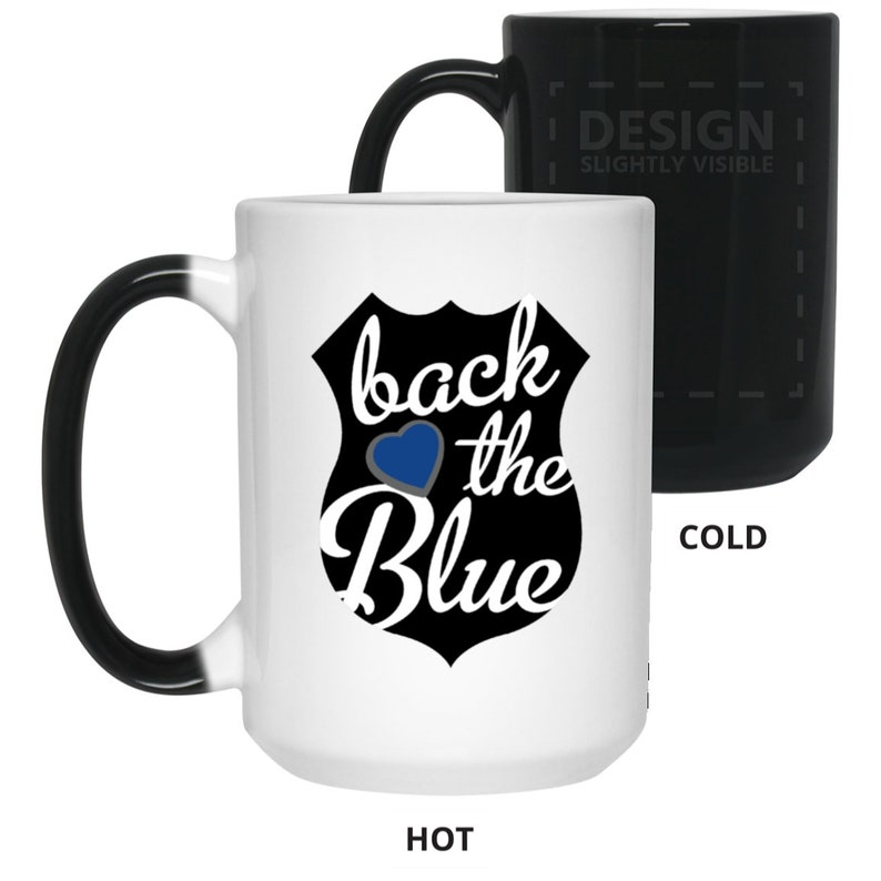 Back The Blue 15 oz White Ceramic Coffee Tea Mug is part of Old Tortuga's Sweet Life Collection offered through Mugs4YourSoul