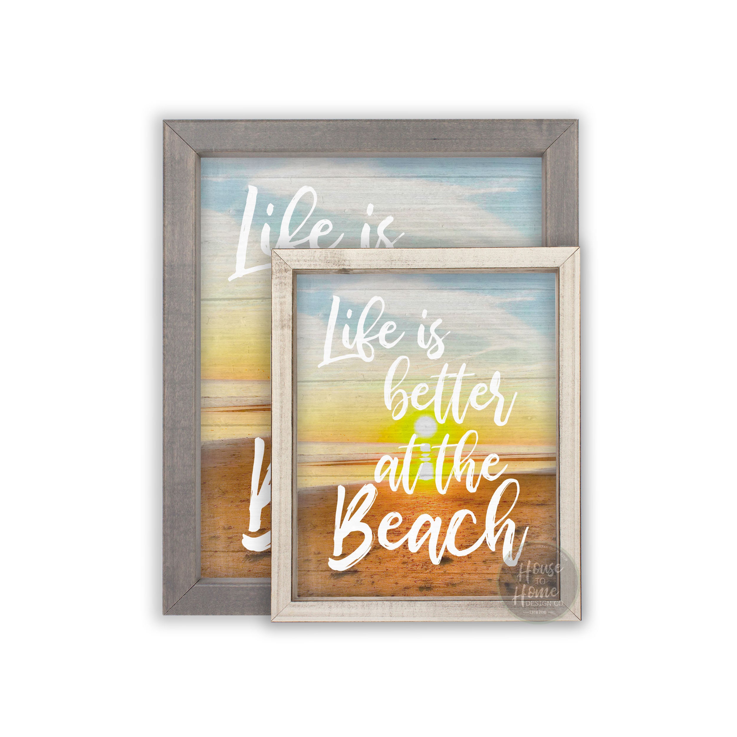 Life is Better at the Beach Wooden Framed Beach Wall Art Etsy