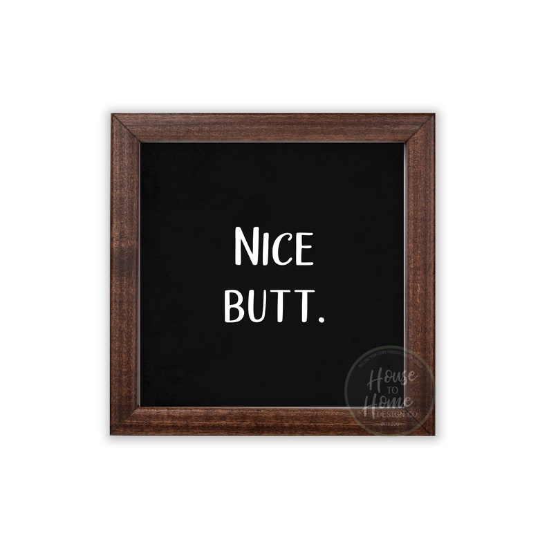 Nice Butt Bathroom Sign | Etsy
