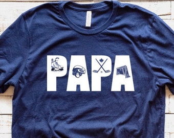 Hockey PAPA T-Shirt: Father's Day Gift for Hockey Dad