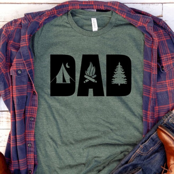 Camisa de camping para papá, diseño de camping, regalo para papá, regalo del día del padre