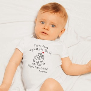 Você está fazendo um ótimo trabalho, papai, primeiro body para bebê no dia dos pais, presente para o dia dos pais, presente personalizado para o pai