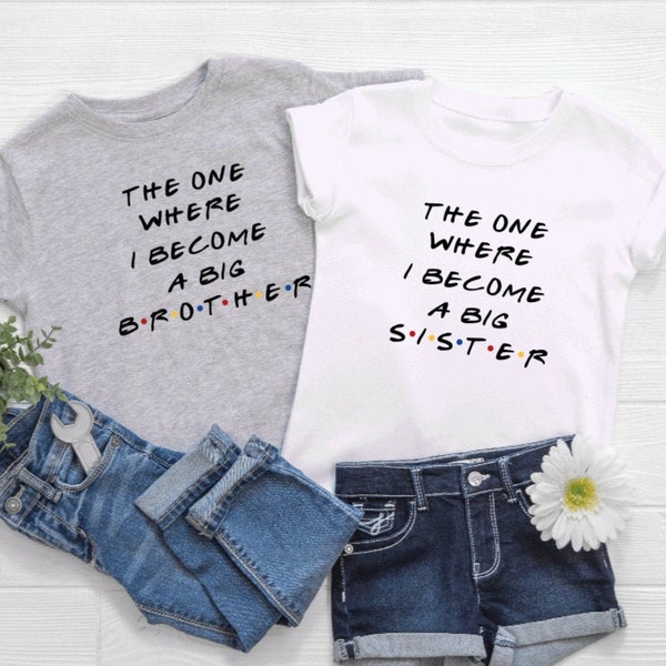 Big Brother/ Big Sister Pregancy Announcement Tee/ Baby Reveal Shirt