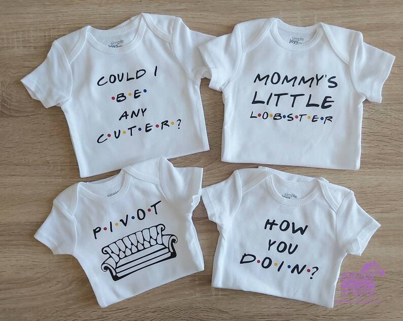 UNAGI Friends Bodysuit Funny One Piece Baby Shower Gift