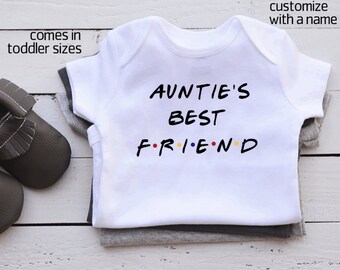 Auntie's Best Friend Baby Bodysuit, Friends TV Show Inspired Baby Shower Gift