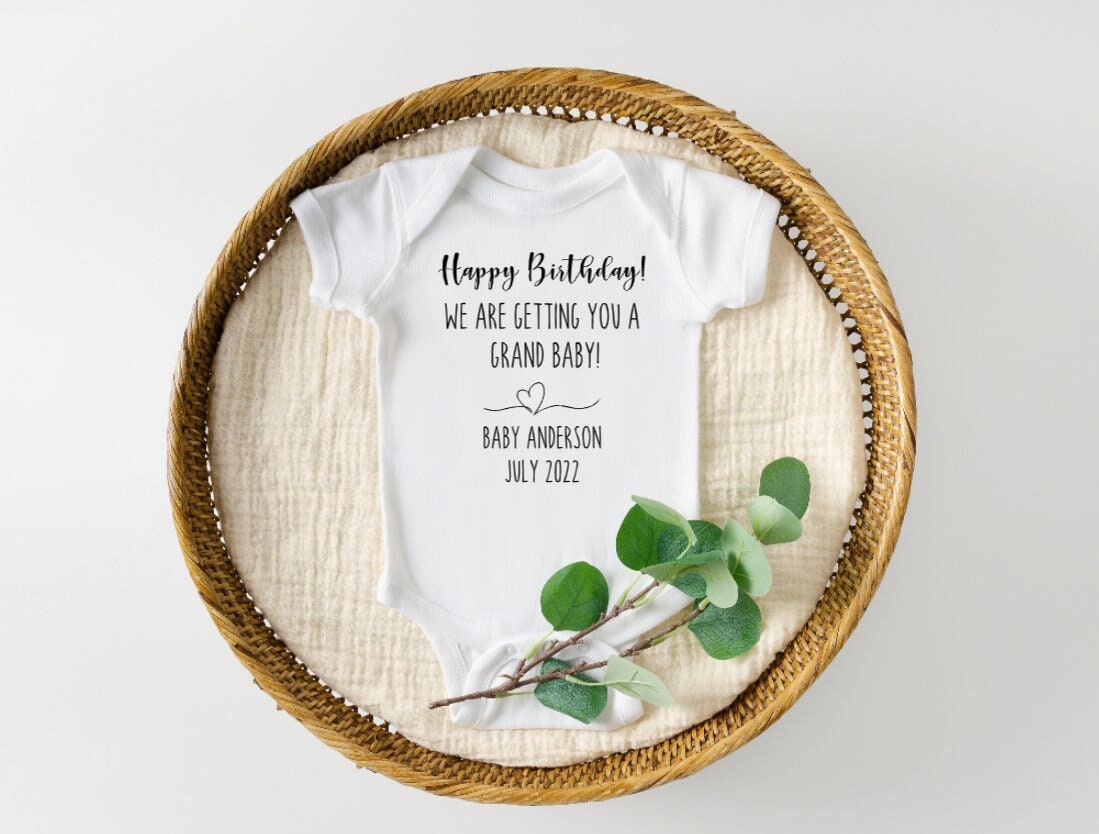 We Are Getting You A Grand Baby Baby Bodysuit Pregnancy Etsy