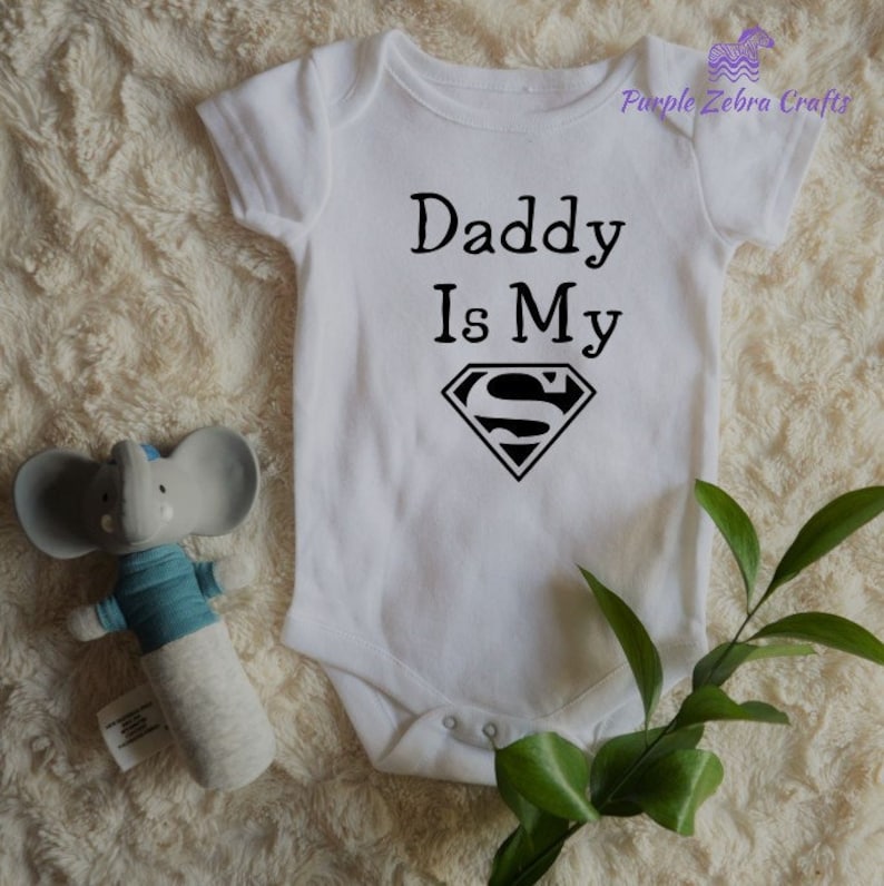 My Daddy is My Superman superhero onesie Father/'s day gift baby bodysuit