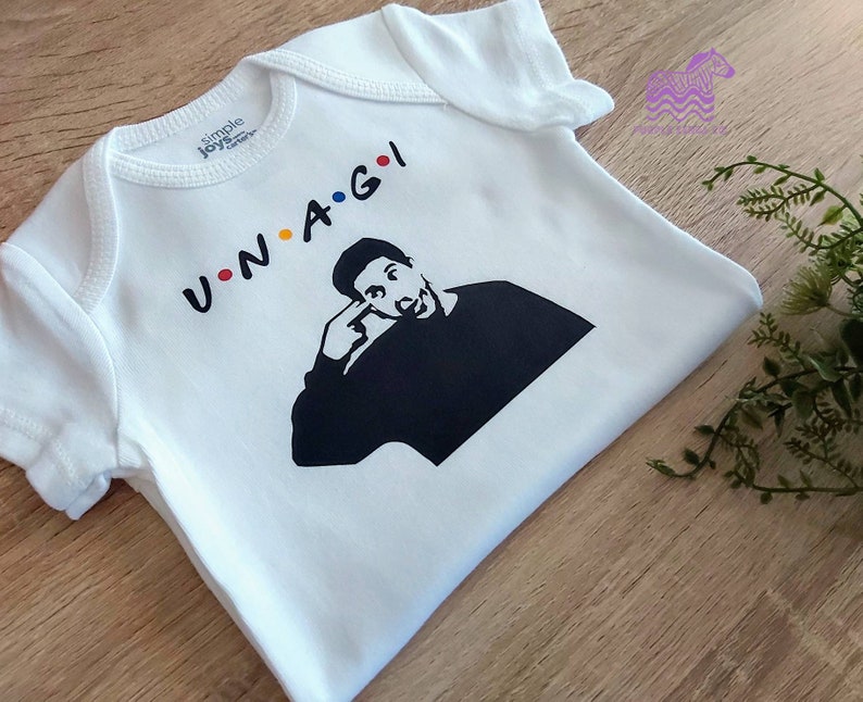 UNAGI Friends Bodysuit Funny One Piece Baby Shower Gift