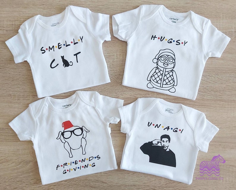 UNAGI Friends Bodysuit Funny One Piece Baby Shower Gift