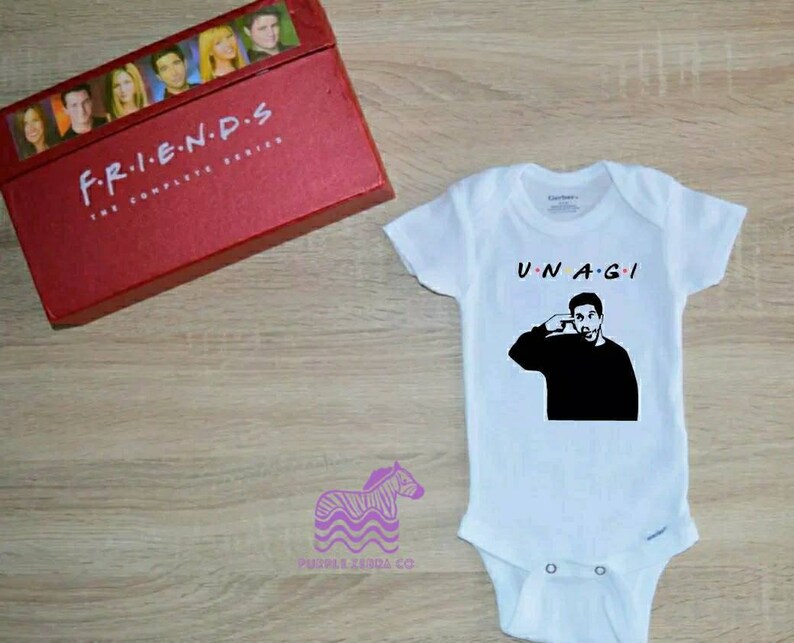 UNAGI Friends Bodysuit Funny One Piece Baby Shower Gift