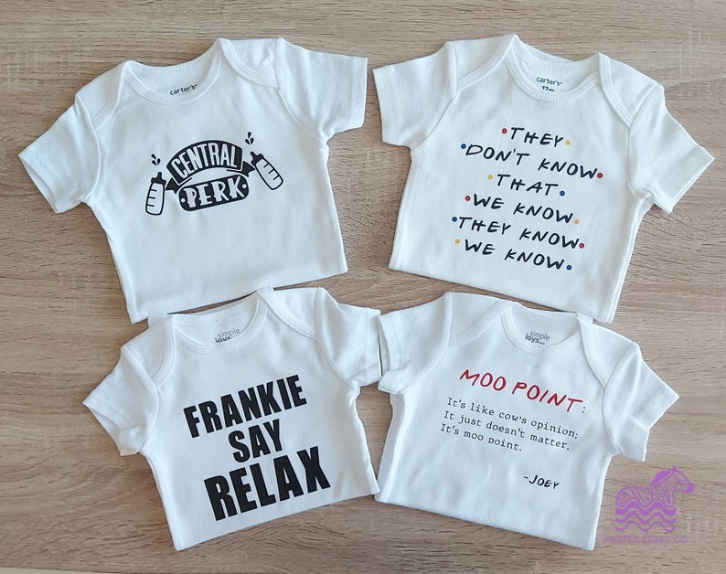 UNAGI Friends Bodysuit Funny One Piece Baby Shower Gift
