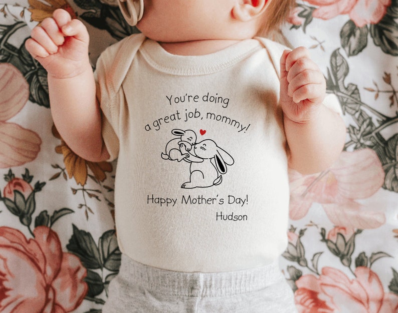 You Are Doing a Great Job Mommy Bodysuit, First Mother's Day One Piece, Happy Mother's Day Shirt, Personalized Gift for Mom image 1