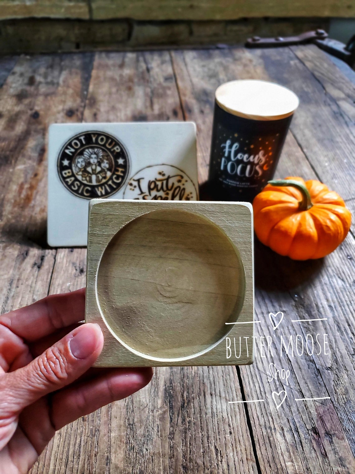 Sanderson Sister's Coaster Set Home Decor Wood Etsy