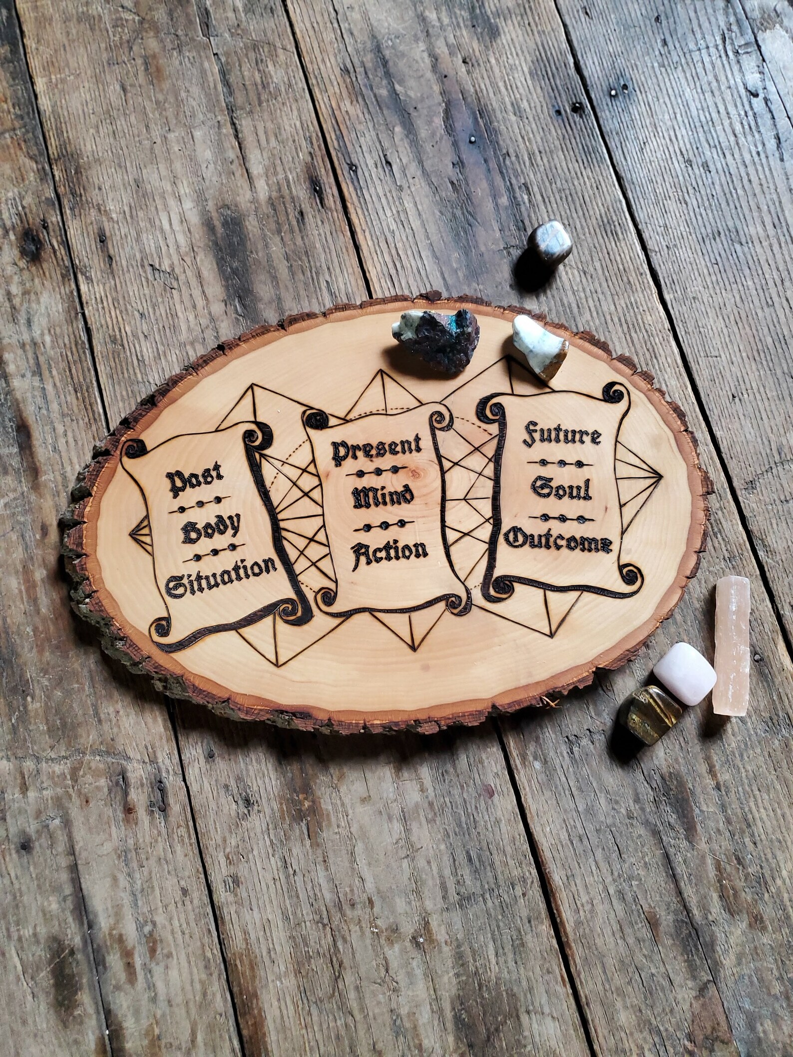 Tarot Board Three Card Spread Tarot Reading Witchcraft Etsy