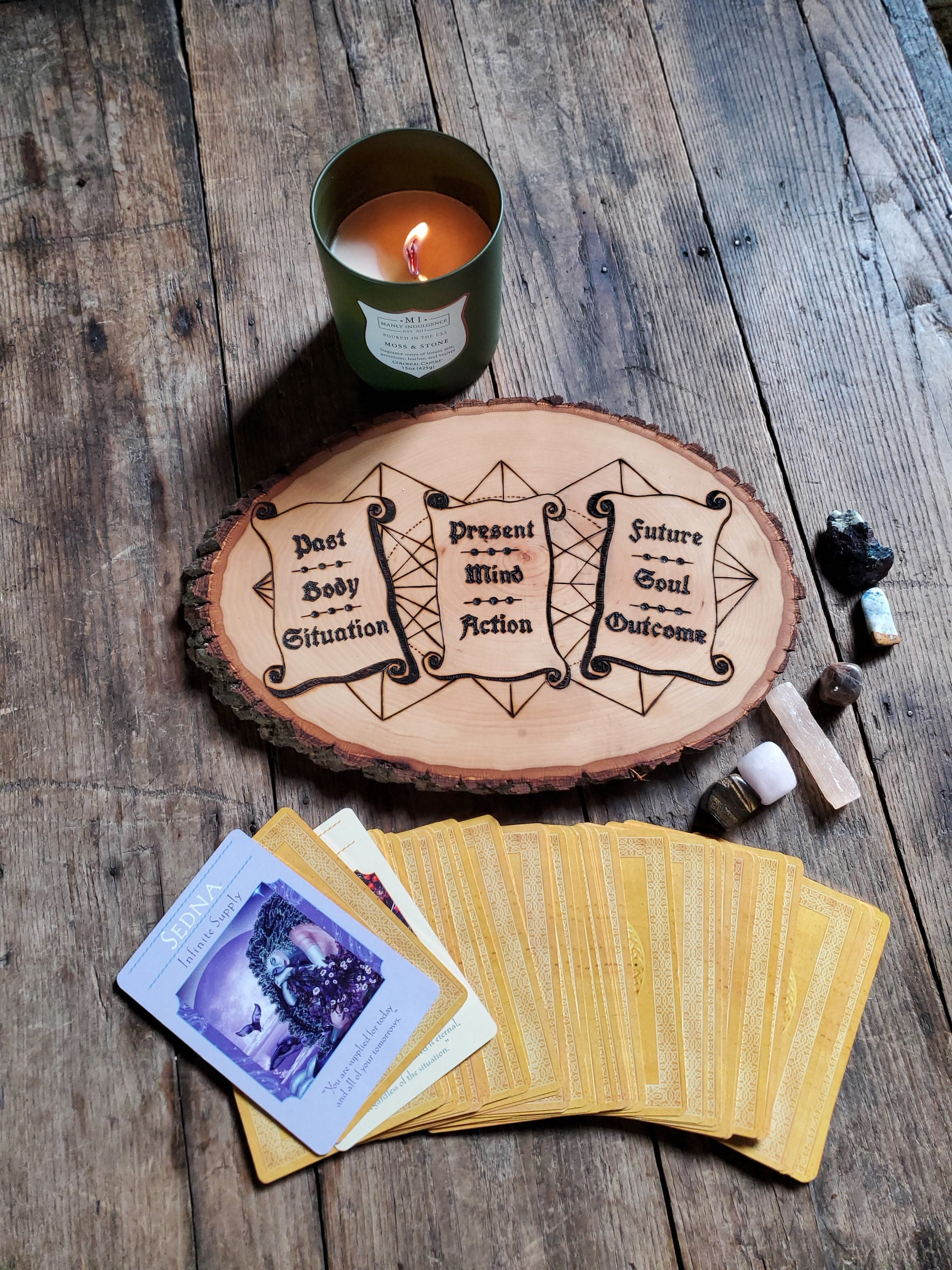 Tarot Board Three Card Spread Tarot Reading Witchcraft Etsy