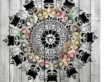 Download Mandala Coffee Svg Etsy