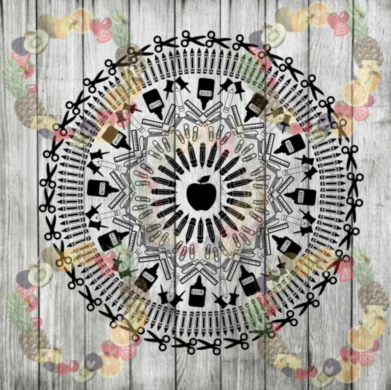 Teacher Mandala SVG - Etsy