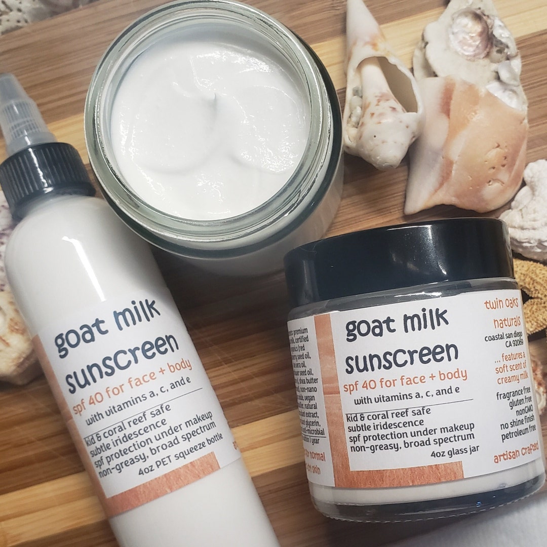 Goat Milk Sunscreen Spf 40, Subtle Iridescence Nongreasy for Normal to Dry Skin Conceal