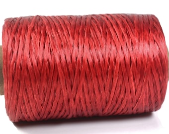 Kulay RED 300-Yard-Spule künstliche Hirschsehne gewachster Polyfaden für Perlenarbeiten und Nähen (1 Einzelspule, 5-lagig, 8 Unzen)